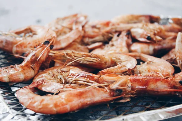 Cooking Tiger Shrimps Grill Royalty Free Stock Photos