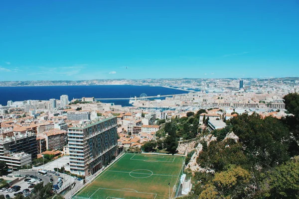 Marselha Cidade Estádio Mar — Fotografia de Stock
