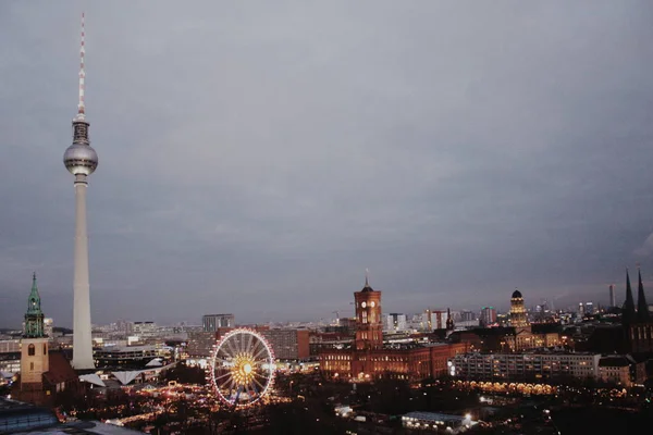 Tornet Fernsehturm Berlin Stad — Stockfoto