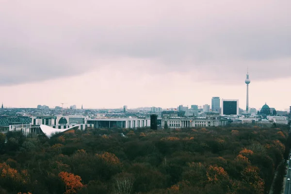 Телевежа Ферссехтурм Берлінське Місто Парк — стокове фото