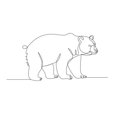 Taslak vektör illüstrasyonunun sürekli bir çizgi çizimini taşı