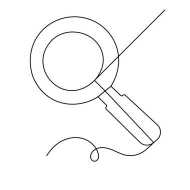 Taslak vektör illüstrasyonunun aralıksız tek satır çizimi