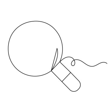 Taslak vektör illüstrasyonunun aralıksız tek satır çizimi