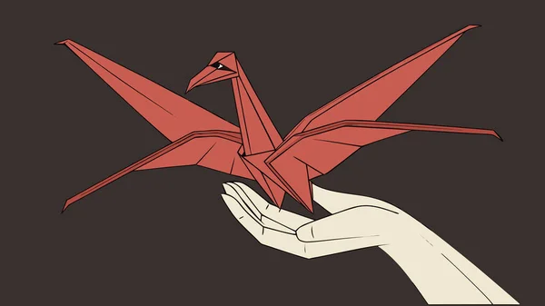 Kırmızı Origami Turnası, El Hüneri ve Barışı simgeliyor