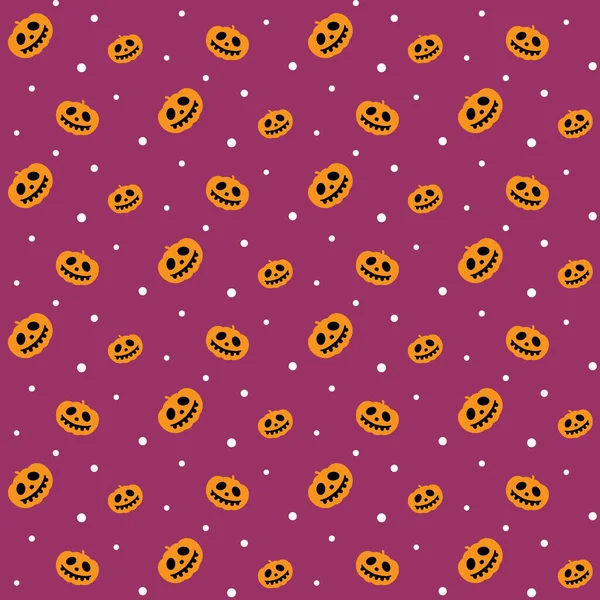 Web Halloween Trick Treat Vector Sin Costuras Textura Calabaza Naranja — Archivo Imágenes Vectoriales