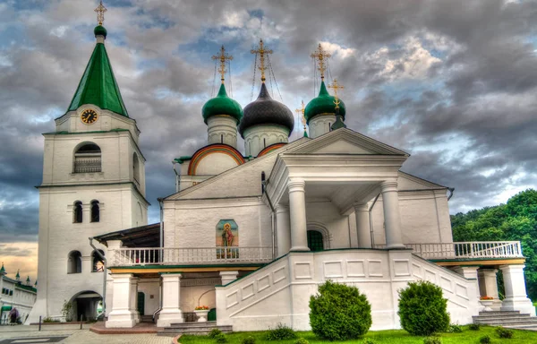 Vista Monasterio Ortodoxo Ascensión Pechersky Nizhny Novgorod Rusia — Foto de Stock