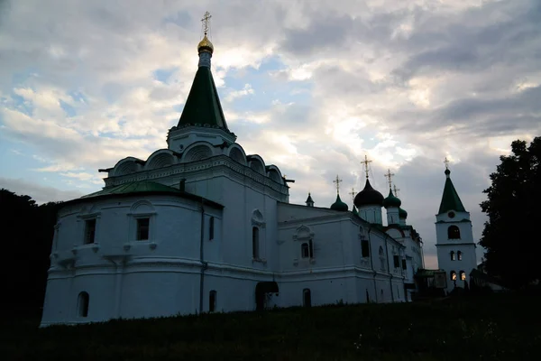 Utsikt Till Ortodoxa Pechersky Ascension Kloster Nizhny Novgorod Ryssland — Stockfoto