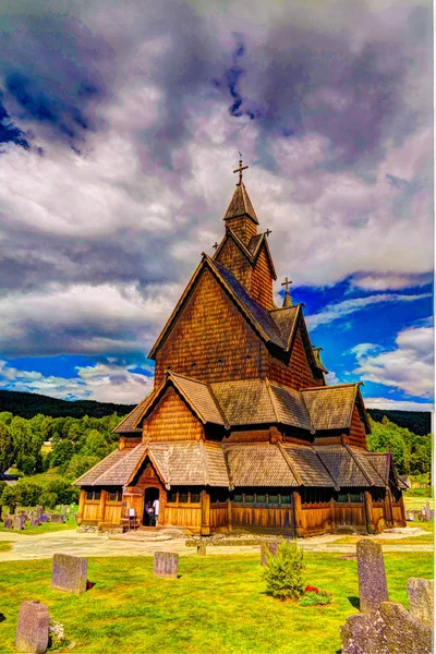 Heddal Stave Church Norways Largest Stave Church Notodden Municipality Noruega —  Fotos de Stock