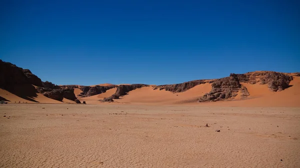 Paesaggio Dune Sabbia Arenaria Scultura Naturale Tamezguida Nel Parco Nazionale — Foto Stock