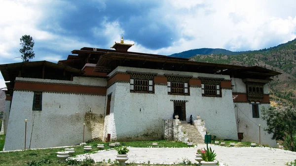Panoramatický Pohled Semtokha Dzong Thimphu Bhútán — Stock fotografie