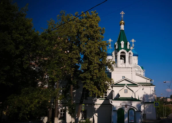 Exteriör Till Kyrkan Myrra Räntebärande Kvinnorna Nizhny Novgorod Ryssland — Stockfoto