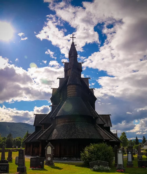 Heddal Stave Church Norways Largest Stave Church Июля 2017 Notodden — стоковое фото
