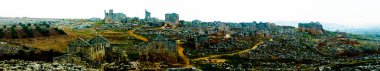 Yıkık terk edilmiş ölü şehir Serjilla, Suriye Panoraması
