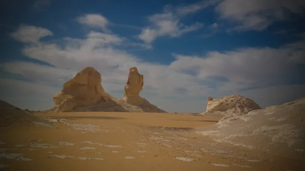 Abstract Nature Sculptures White Desert Sahara Egypt — Stock Photo, Image
