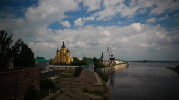 Vista Exterior Catedral Alexander Nevsky Aka Nueva Feria Catedral Nizhny —  Fotos de Stock