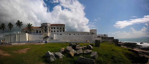 Vnější Pohled Elmina Hrad Pevnost Ghaně — Stock fotografie