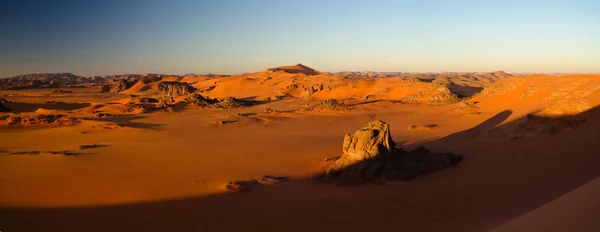 Sunrise Nézet Merzouga Dune Tassili Najjer Nemzeti Park Algéria — Stock Fotó