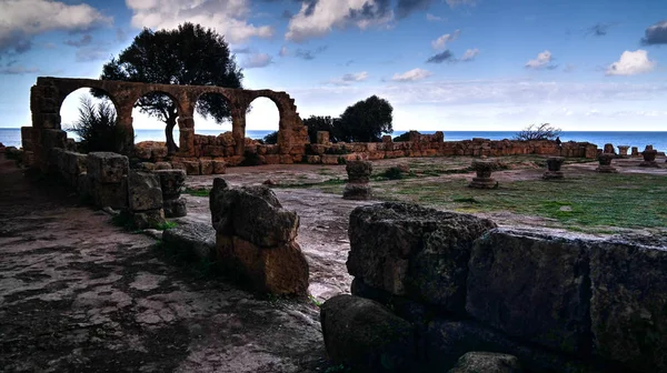 Harabe Eski Hıristiyan Kilisesi Tipasa Cezayir — Stok fotoğraf