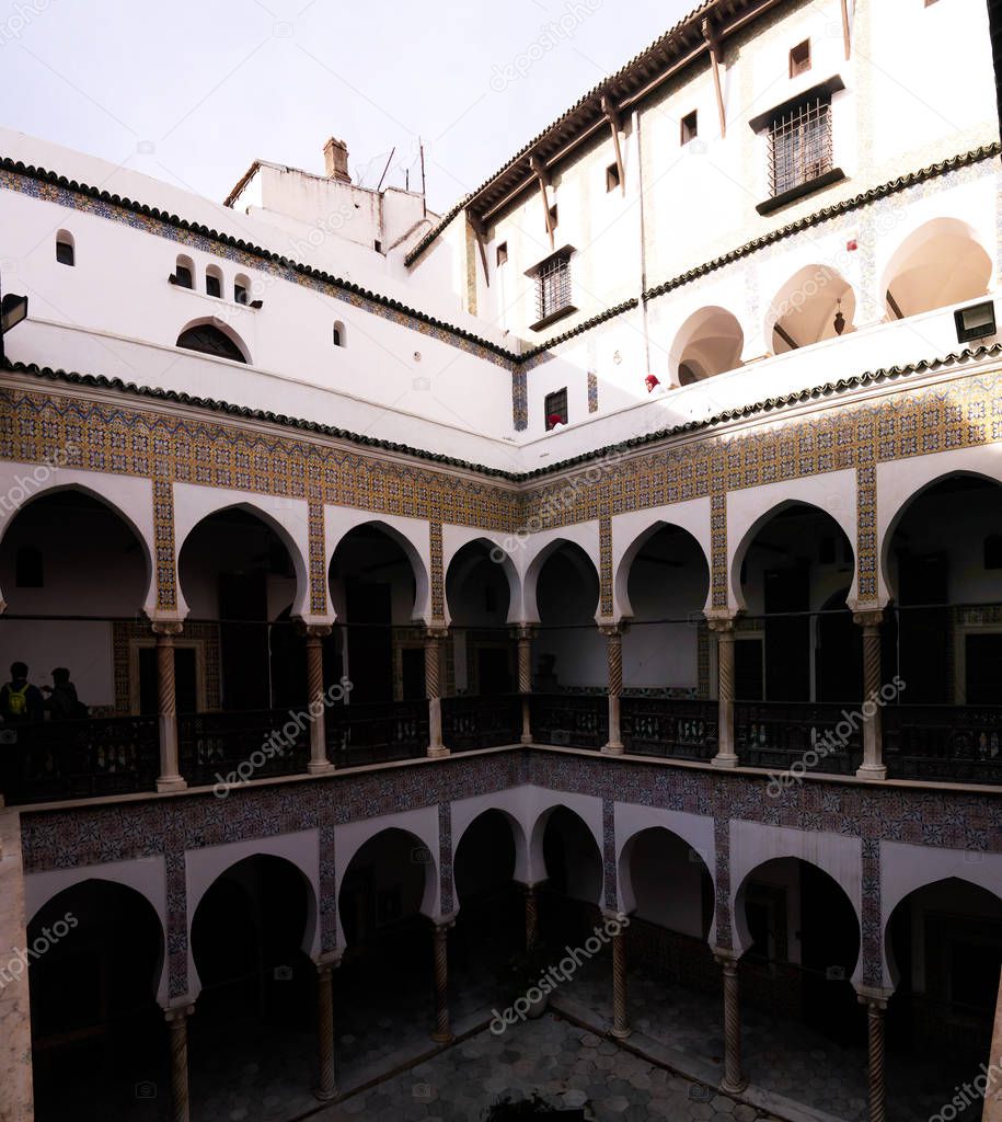 View to Dar Mustapha Pacha Palace at Casbah of Algiers, Algeria