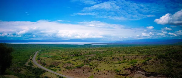 Vue Panoramique Sur Les Lacs Chamo Abaya Dans Parc National — Photo