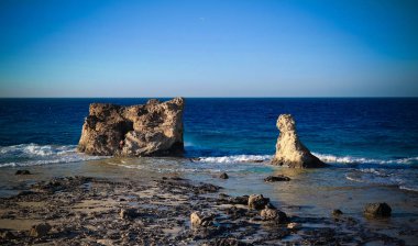 Mersa Matruh, Egypt Kleopatra Plajı ile manzara