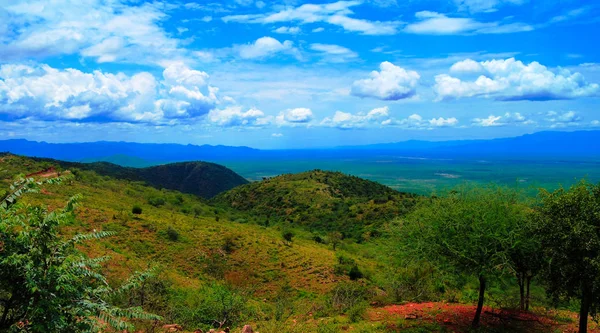 Vue Panoramique Aérienne Stephanie Wildlife Sanctuary Vallée Weito Karat Konso — Photo