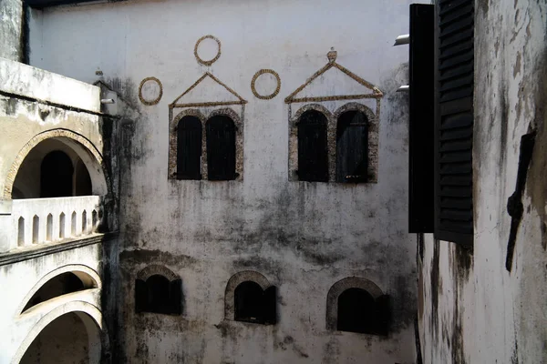 Aerial Interior View Elmina Castle Fortress Ghana — Stock Photo, Image