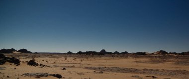 Hava panoramik El Berdj dağ ve erg geçit, Tassili najjer Milli Parkı, Cezayir