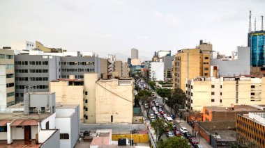 Lima, Peru Miraflores bölgesine havadan görünümü