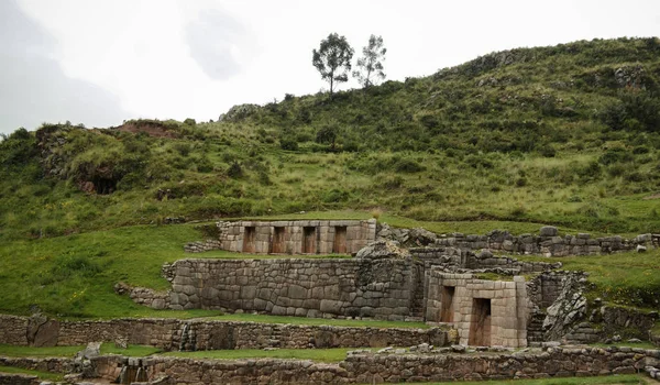 Exterior view to archaeological site of Tambomachay in Cuzco, Peru