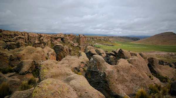 Pískovcové Skalní Útvar Imata Salinas Aguada Blanca Národní Rezervace Arequipa — Stock fotografie