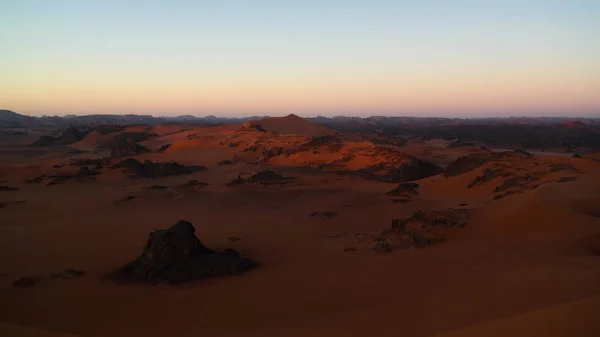 Sunrise Nézet Merzouga Dune Tassili Najjer Nemzeti Park Algéria — Stock Fotó