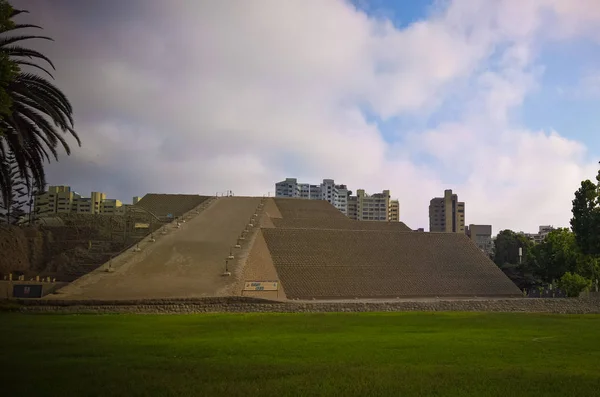 Buitenaanzicht Naar Huaca Huallamarca Piramide Lima Peru — Stockfoto
