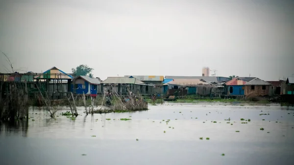 Maisons Basculantes Dans Village Ganvie Sur Lac Nokoue Bénin — Photo