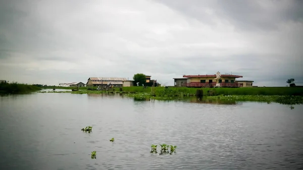 Casas Stilt Aldeia Ganvie Lago Nokoue Benim — Fotografia de Stock