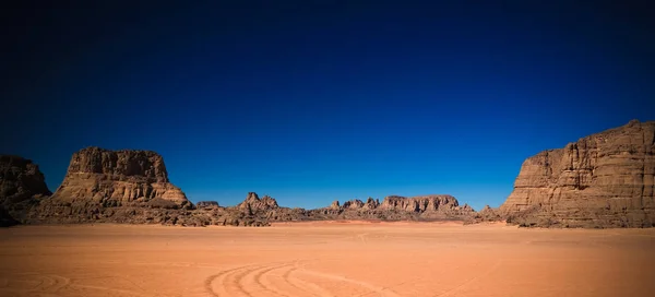 Abstrakte Felsformation Bei Boumediene Tassili Najjer Nationalpark Algerien — Stockfoto