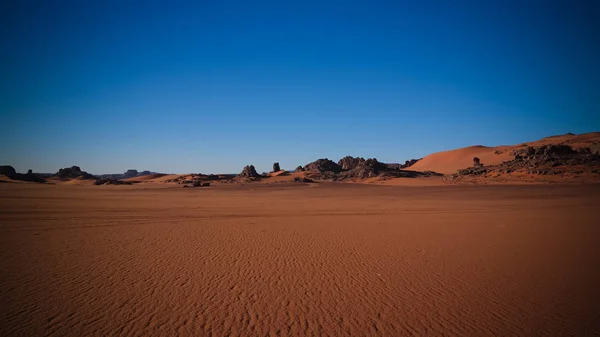 Vue Lever Soleil Sur Dune Tin Merzouga Parc National Tassili — Photo