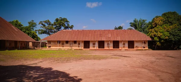 Vista Para Palácios Reais Abomey Fon Pessoas Benin — Fotografia de Stock