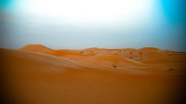 Vista Sul Tramonto Verso Duna Del Sahara Vicino Chinguetti Mauritania — Foto Stock