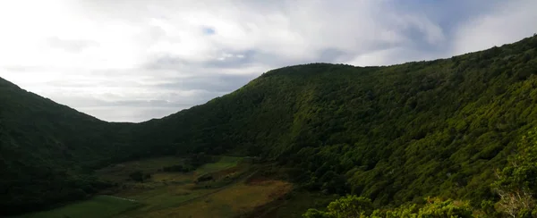 Vista Panoramica Aerea Sulla Caldera Del Monte Brasil Terceira Alle — Foto Stock