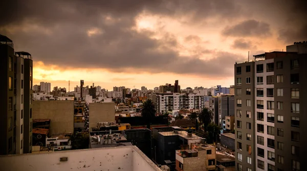 Lima Peru Miraflores Bölgesine Havadan Görünümü — Stok fotoğraf