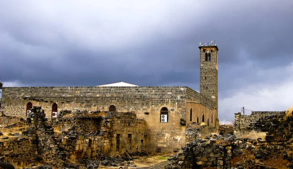 Vista Exterior Ruina Mezquita Gumushtakin Bosra Siria — Foto de Stock