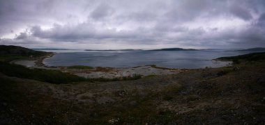 Manzaralı Finnmark, Norveç, Stabbursnes yakın Porsangerfjorden için
