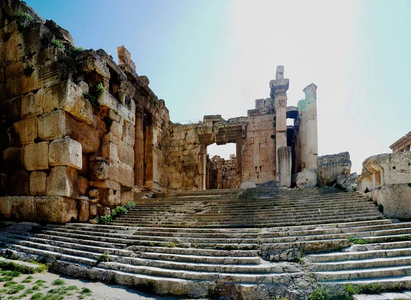 Ruinen Des Bacchus Tempels Baalbek Bekaa Tal Libanon — Stockfoto