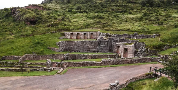 Vista Esterna Sul Sito Archeologico Tambomachay Cuzco Perù — Foto Stock