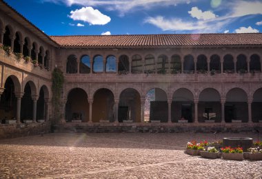 Coricancha görünümüne, Cuzco, Peru İnka İmparatorluğu'nda ünlü Tapınağı