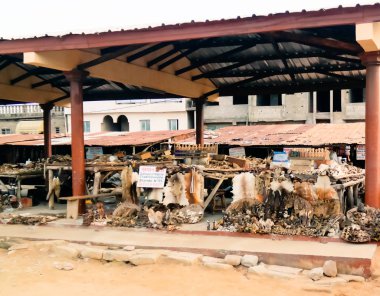 Ouidah, Benin Woodoo piyasada