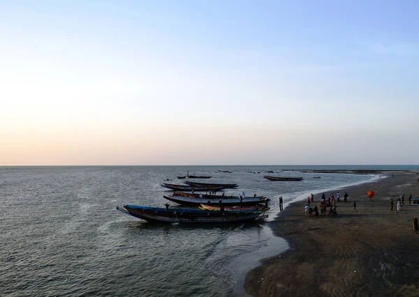 Estuary Gambia River Fisherman Bay Gambia — Stock Photo, Image