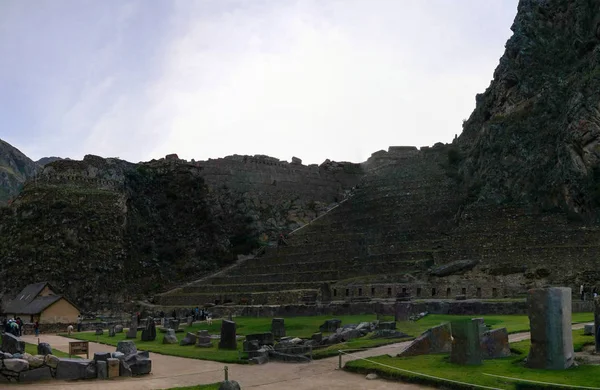 Terrazze Pumatallis Nel Sito Archeologico Ollantaytambo Nella Provincia Cuzco Perù — Foto Stock