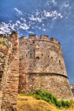 Antik duvar ve Trigoniu Kulesi Selanik'te Yunanistan için görüntüleyin